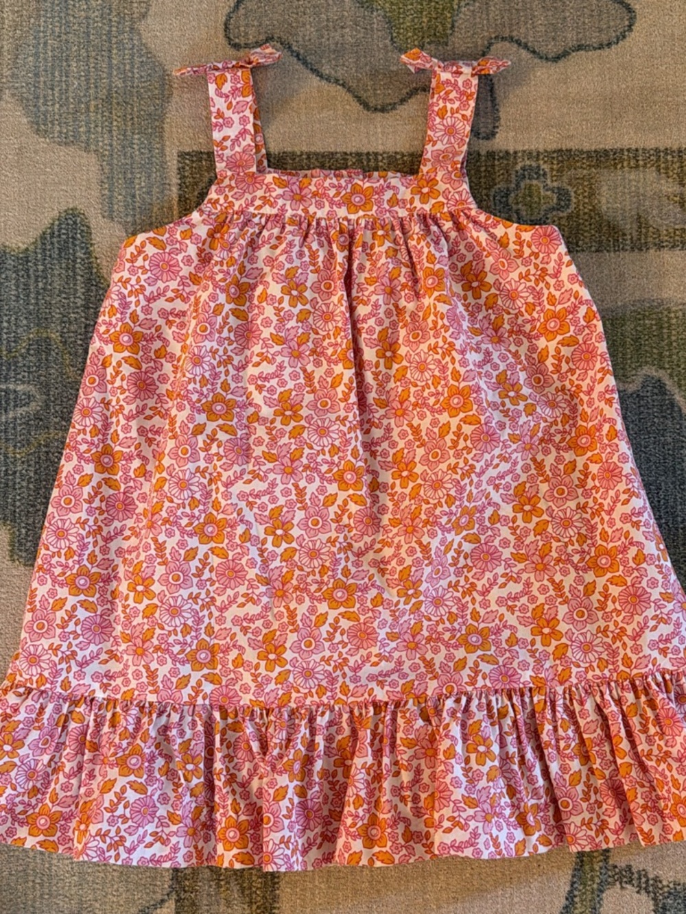 Little English Pink & Orange Floral Sundress - Girls 2T